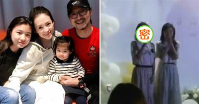 43歲章子怡慶生現場照曝光，與女兒穿姐妹裝「穿長裙凍齡如30歲」汪峰摟兒子唱情歌好幸福，網羨慕：嫁給愛情的樣子