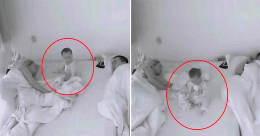 10個月寶寶半夜餓醒！監控拍下「暖心全過程」爸媽還在安睡絲毫不覺，寶媽PO出視訊後，網友：孩子是來報恩的