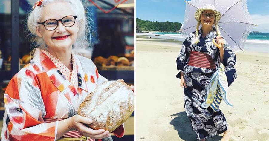 60歲英國奶奶「天天穿和服打扮漂亮才出門」親身詮釋「優雅地老去」移居日本「找到人生第二春」把生活過成詩：甜美笑容靚妹都比不過