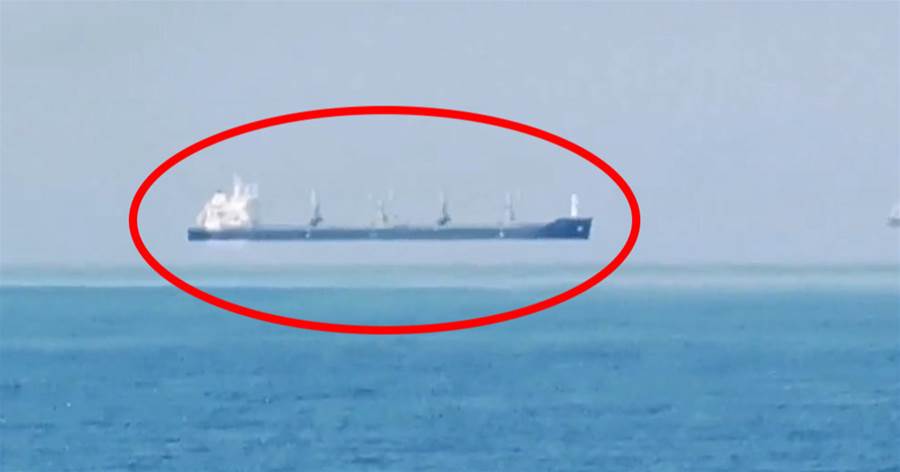 渤海灣海面上空出現懸浮輪船，專家：不是海市蜃樓